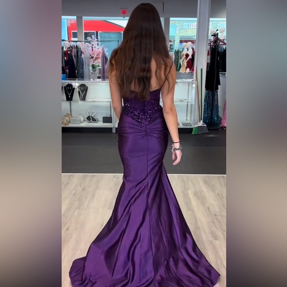 Prom Girl Purple Dress - Picture 2 of 4